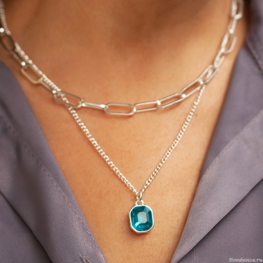 Колье Fiore Luna, Aquamarine, LN6103 S